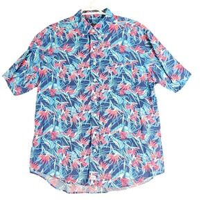 Vineyard Vines Murray Shirt XL Bird‎ of Paradise Print Button Down Short Sleeve